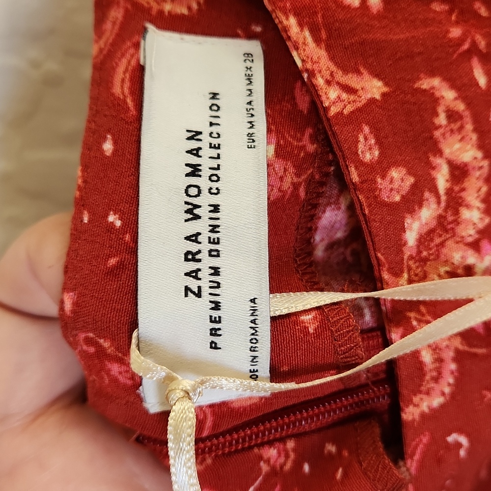 Zara Paisley Sleeveless Jumpsuit, nwt - Picture 8 of 12